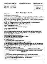 Giáo án Vật lý Lớp 7 - Tuần 11 - Năm học 2016-2017